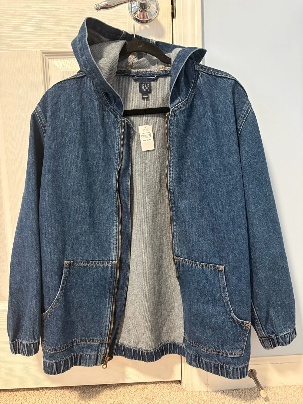 GAP Kid’s Denim Hooded Jacket - Blue